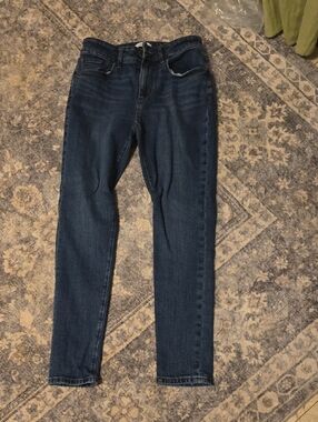 LOFT Women's Skinny Jeans in Dark Wash Blue